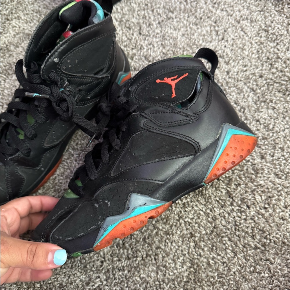 Air jordan 7 Black and Orange High-Top Sneakers